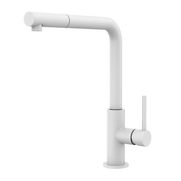 Ausziehbare Küchenarmatur TASCA BREDA in matt Weiß – Hauptbild