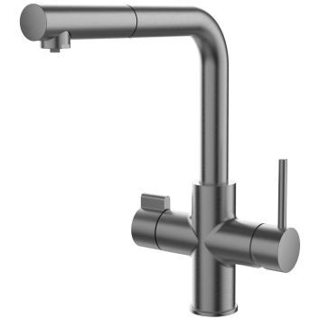 Ausziehbare Küchenarmatur TASCA GEA PVD GUN METAL mit Wasserfilter – Hauptbild