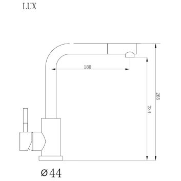 Hochdruck küchenarmatur LUX, Weiss