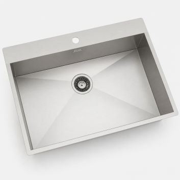 RAGGIO ZERO 70 Spüle für Küche 80 cm – modernes Einzelbecken aus Edelstahl
