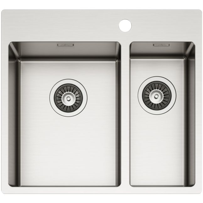 Inox dupli sudoper TASCA ASOLO 55 L za ormar od 60